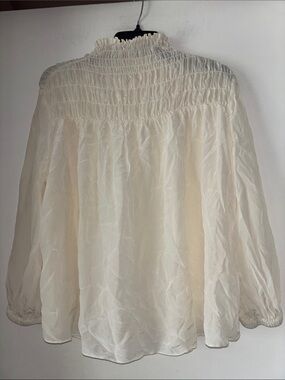 Frame Silk Turtleneck Blouse